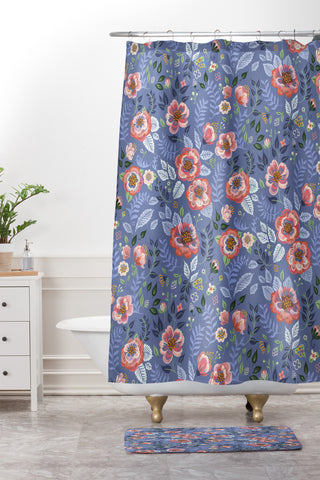 Pimlada Phuapradit Shrub Roses Shower Curtain And Mat