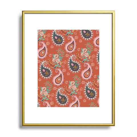 Pimlada Phuapradit Sienna Lace Metal Framed Art Print