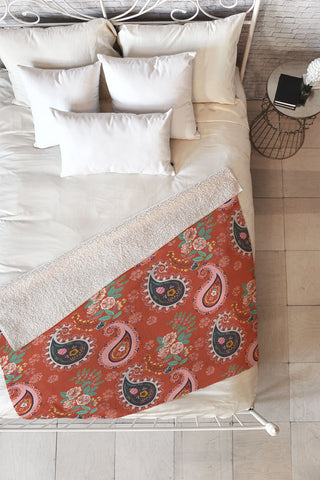 Pimlada Phuapradit Sienna Lace Fleece Throw Blanket