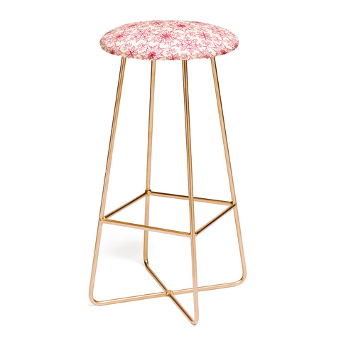 Pimlada Phuapradit Snowflake pattern red Bar Stool