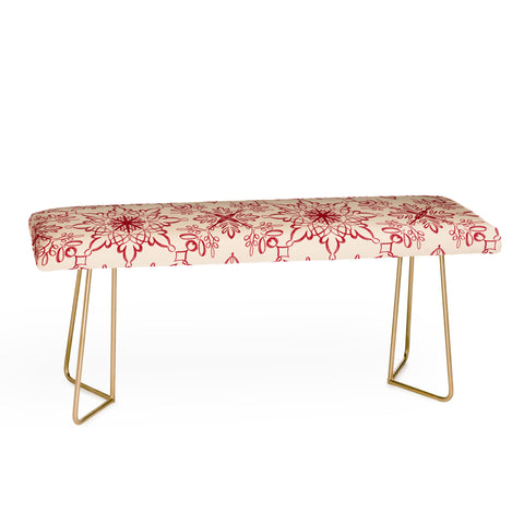 Pimlada Phuapradit Snowflake pattern red Bench