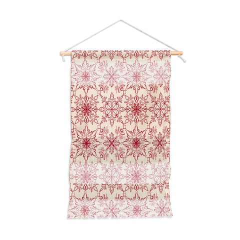 Pimlada Phuapradit Snowflake pattern red Wall Hanging Portrait