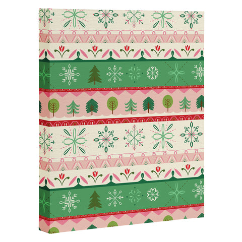 Pimlada Phuapradit snowflake stripes Art Canvas