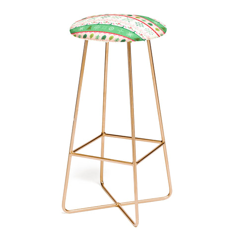 Pimlada Phuapradit snowflake stripes Bar Stool