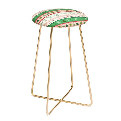 Pimlada Phuapradit snowflake stripes Counter Stool