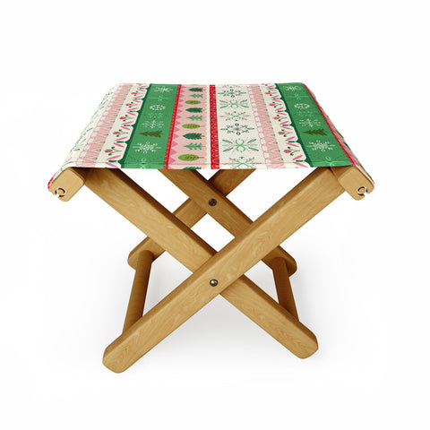 Pimlada Phuapradit snowflake stripes Folding Stool