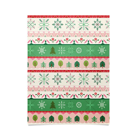 Pimlada Phuapradit snowflake stripes Poster