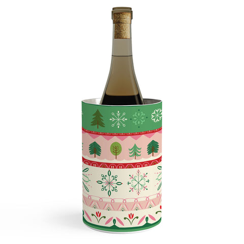 Pimlada Phuapradit snowflake stripes Wine Chiller
