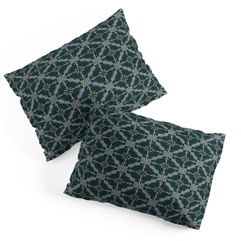 Pimlada Phuapradit Snowflake tile 2 Pillow Shams