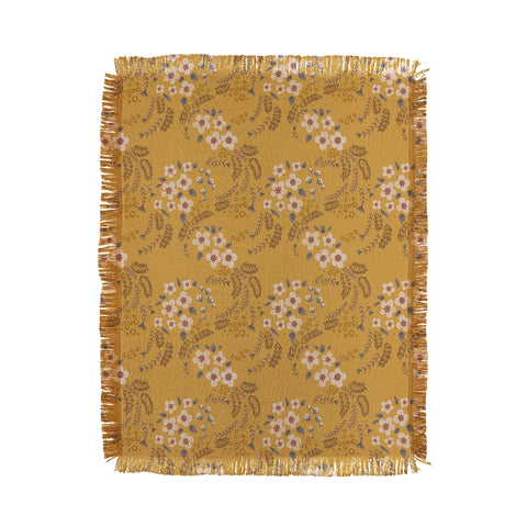 Pimlada Phuapradit Spiral Floral Throw Blanket