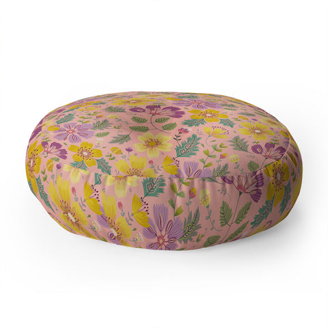 Pimlada Phuapradit Spring Violet Floor Pillow Round