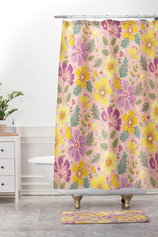 Pimlada Phuapradit Spring Violet Shower Curtain And Mat