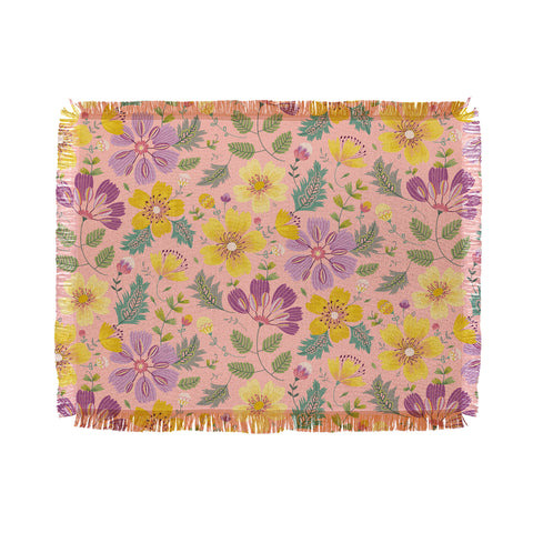 Pimlada Phuapradit Spring Violet Throw Blanket