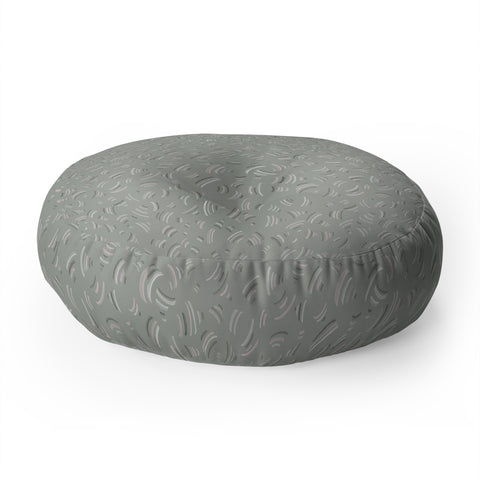 Pimlada Phuapradit Sprinkle gray Floor Pillow Round