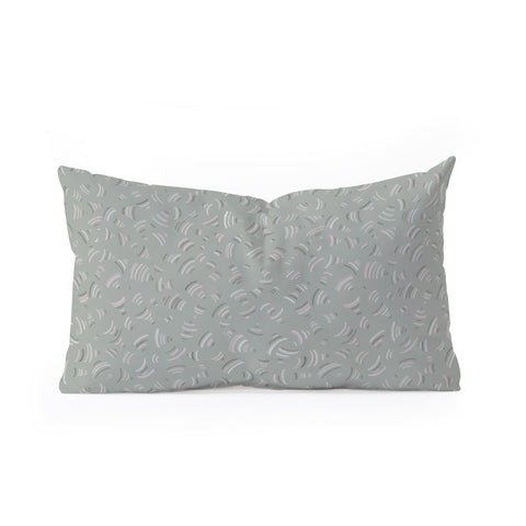Pimlada Phuapradit Sprinkle gray Oblong Throw Pillow