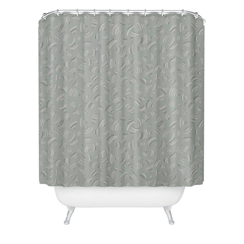 Pimlada Phuapradit Sprinkle gray Shower Curtain
