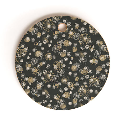 Pimlada Phuapradit Star dot black Cutting Board Round
