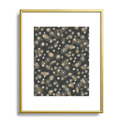 Pimlada Phuapradit Star dot black Metal Framed Art Print