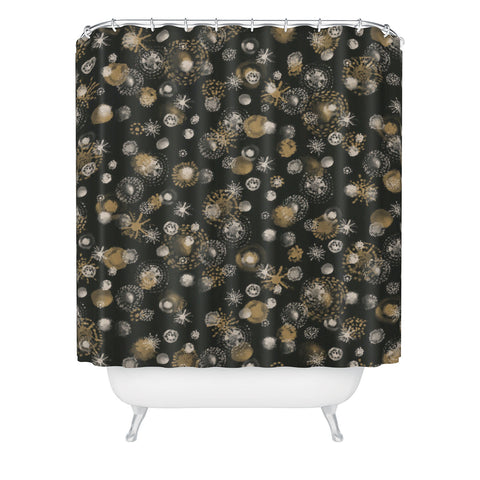 Pimlada Phuapradit Star dot black Shower Curtain