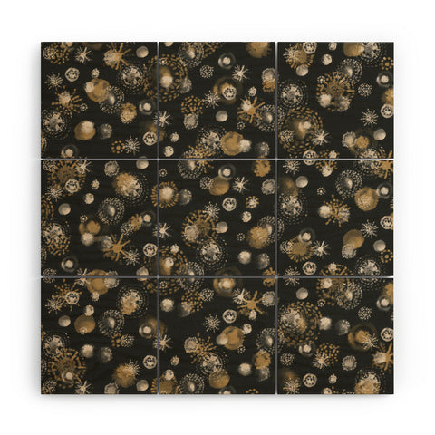 Pimlada Phuapradit Star dot black Wood Wall Mural