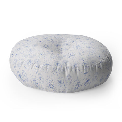 Pimlada Phuapradit Starlight blue Floor Pillow Round