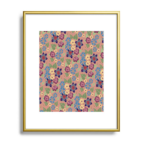Pimlada Phuapradit Starry Floral Metal Framed Art Print