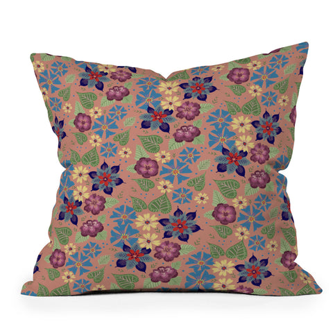 Pimlada Phuapradit Starry Floral Throw Pillow