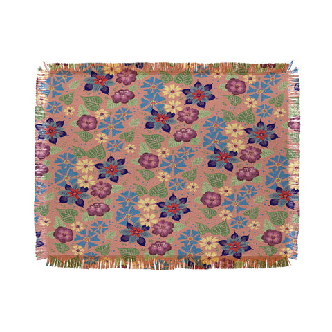 Pimlada Phuapradit Starry Floral Throw Blanket