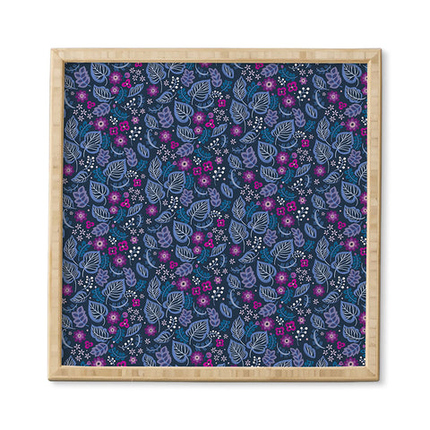 Pimlada Phuapradit Summer Floral Blue 3 Framed Wall Art