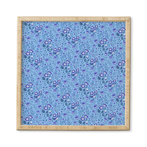 Pimlada Phuapradit Summer Floral Blue 4 Framed Wall Art