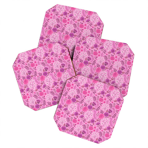 Pimlada Phuapradit Summer Floral Pink 2 Coaster Set