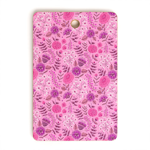 Pimlada Phuapradit Summer Floral Pink 2 Cutting Board Rectangle