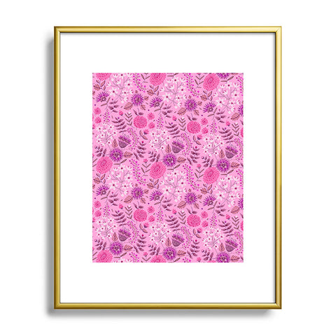 Pimlada Phuapradit Summer Floral Pink 2 Metal Framed Art Print