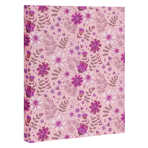 Pimlada Phuapradit Summer Floral Pink 3 Art Canvas