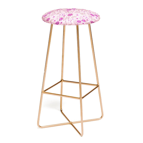 Pimlada Phuapradit Summer Floral Pink 3 Bar Stool