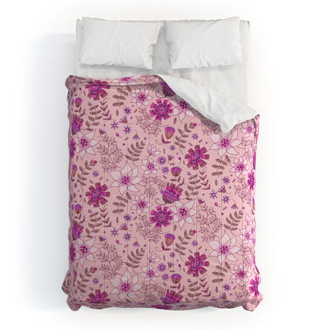 Pimlada Phuapradit Summer Floral Pink 3 Comforter