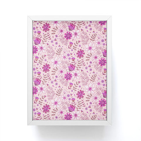 Pimlada Phuapradit Summer Floral Pink 3 Framed Mini Art Print