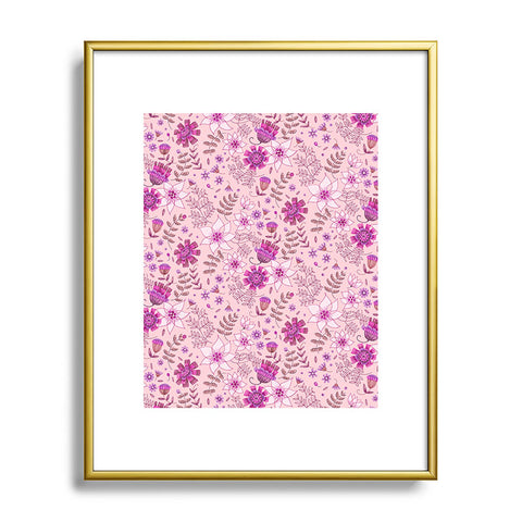 Pimlada Phuapradit Summer Floral Pink 3 Metal Framed Art Print