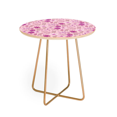 Pimlada Phuapradit Summer Floral Pink 3 Round Side Table