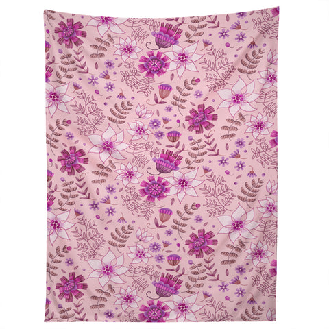 Pimlada Phuapradit Summer Floral Pink 3 Tapestry