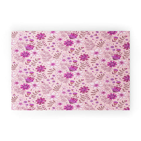 Pimlada Phuapradit Summer Floral Pink 3 Welcome Mat