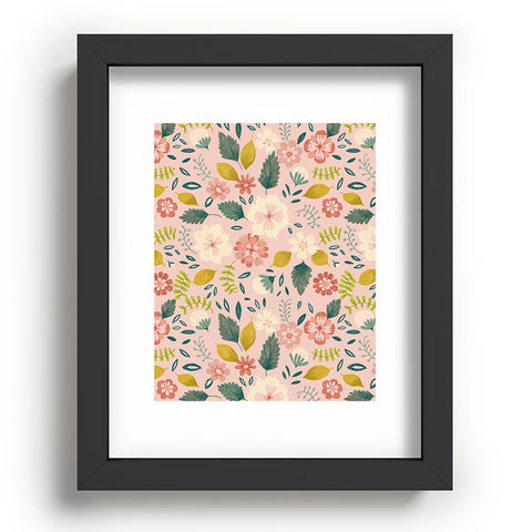 Pimlada Phuapradit Summer floral pink Recessed Framing Rectangle