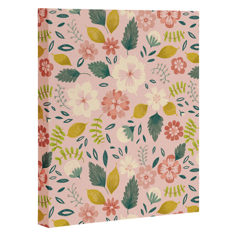 Pimlada Phuapradit Summer floral pink Art Canvas