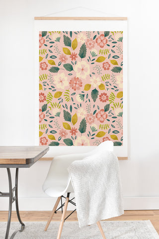 Pimlada Phuapradit Summer floral pink Art Print And Hanger