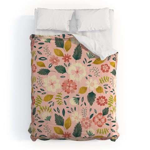 Pimlada Phuapradit Summer floral pink Comforter