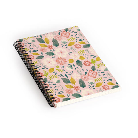 Pimlada Phuapradit Summer floral pink Spiral Notebook