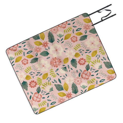 Pimlada Phuapradit Summer floral pink Picnic Blanket