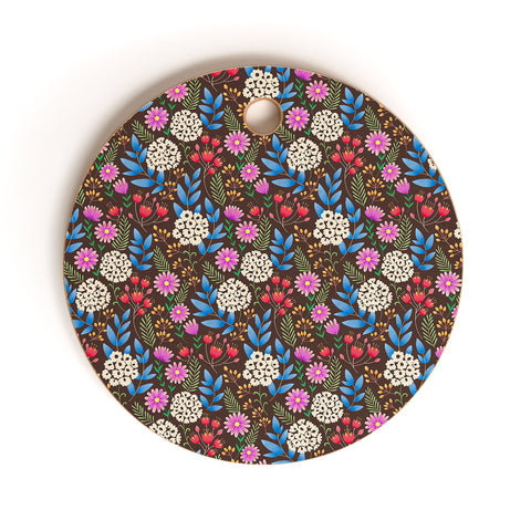 Pimlada Phuapradit Summer Nights Floral Cutting Board Round