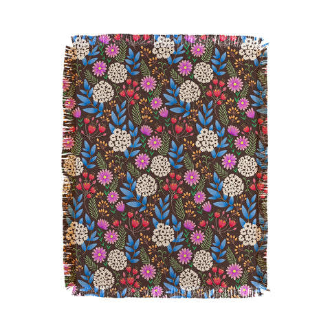 Pimlada Phuapradit Summer Nights Floral Throw Blanket