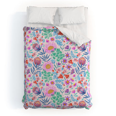 Pimlada Phuapradit Summer Protea Duvet Cover